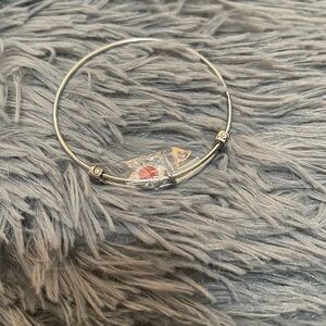 Silver Bracelet with Red Stone Rhodium Plated